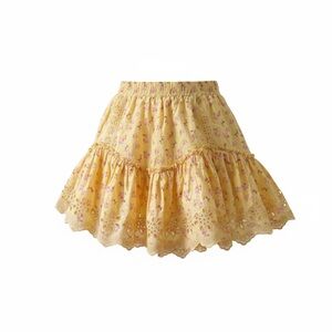 Aeropostale Yellow Floral A-Line Skirt